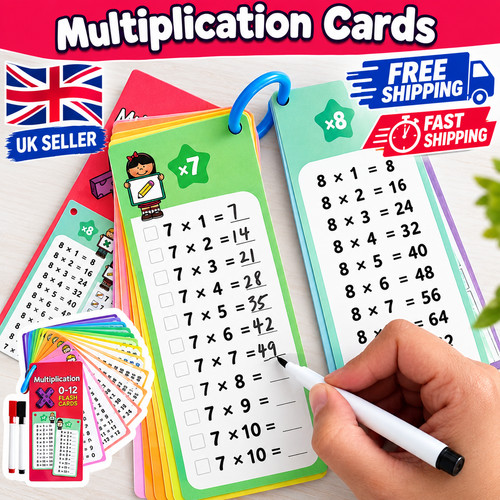 Times table flash - table, cards
