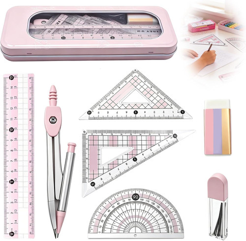 Pink maths geometry - pink, set