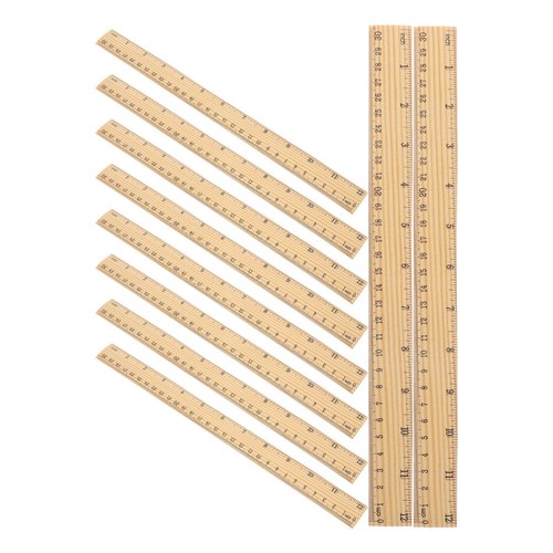 Bulk wooden rulers set multi - bulk,