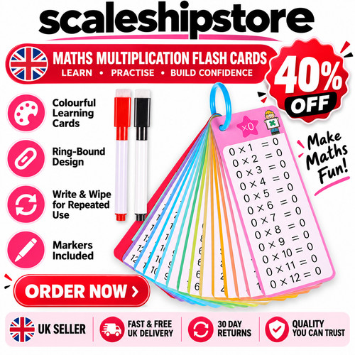 Times table flash cards - times,