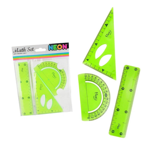 Neon maths set 3pc flexible - neon,