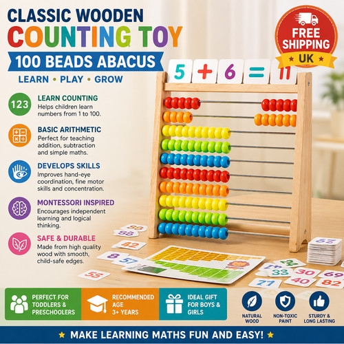 Montessori wooden abacus - montessori,