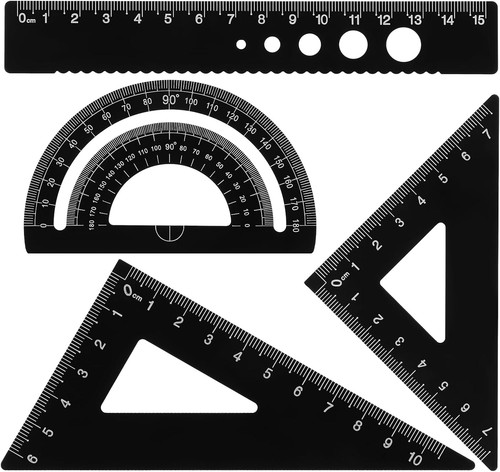 Metal protractor set - metal,