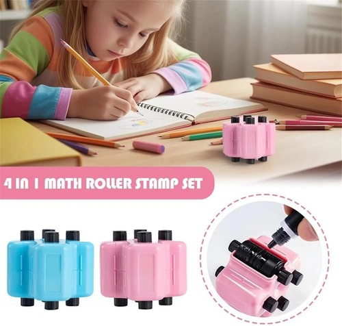 Math roller stamp - stamp, set