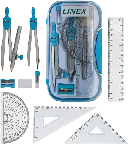 Maths geometry set piece - set,, 10-piece